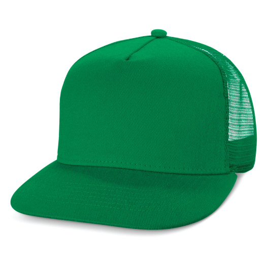 Camaro Flat Peak Trucker Caps Kelly Green